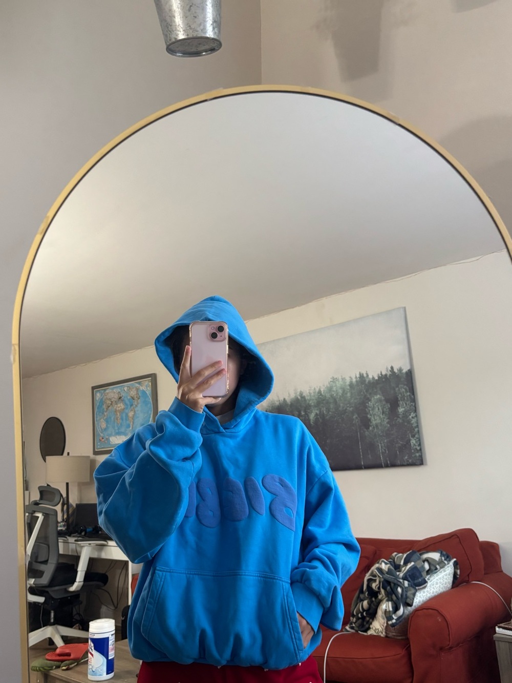 Justin Bieber Blue Pullover Hoodie - Picture 4 of 5